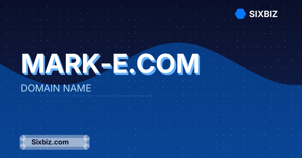 mark-e.com - Premium Domain Name For Sale