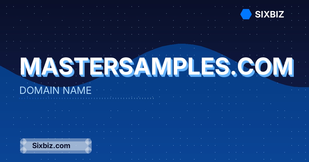 mastersamples.com - Premium Domain Name For Sale