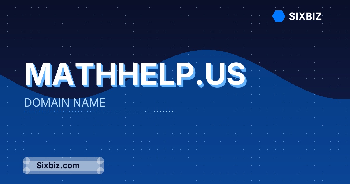 mathhelp.us - Premium Domain Name For Sale
