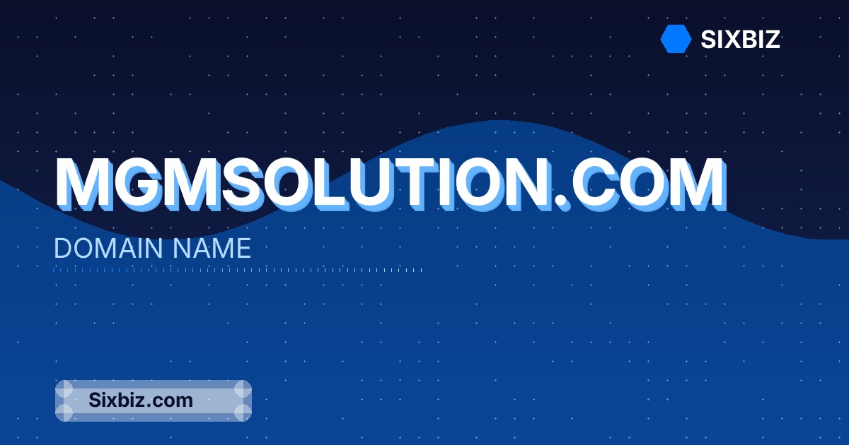 mgmsolution.com - Premium Domain Name For Sale