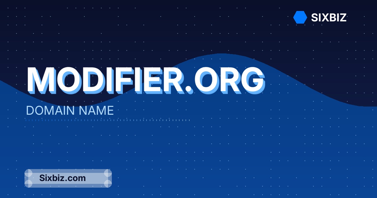 modifier.org - Premium Domain Name For Sale