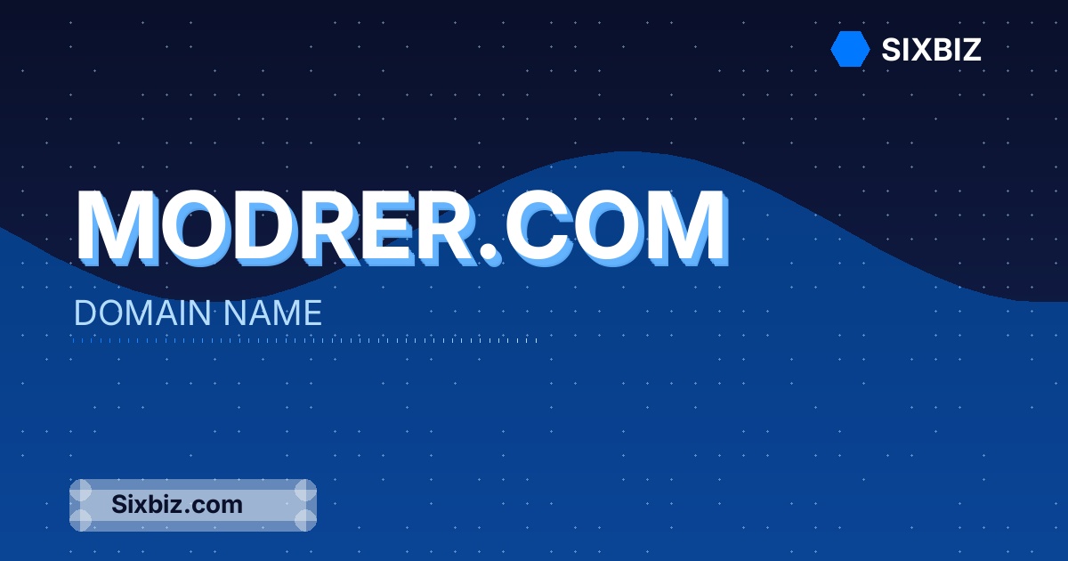 modrer.com - Premium Domain Name For Sale