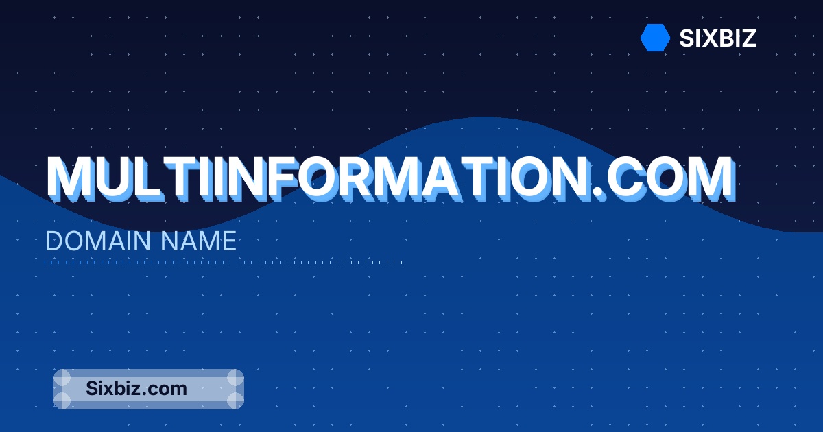 multiinformation.com - Premium Domain Name For Sale