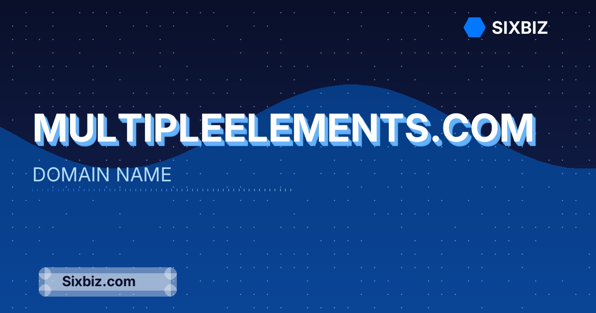 multipleelements.com - Premium Domain Name For Sale