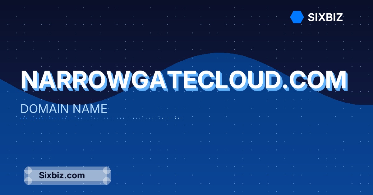 narrowgatecloud.com - Premium Domain Name For Sale