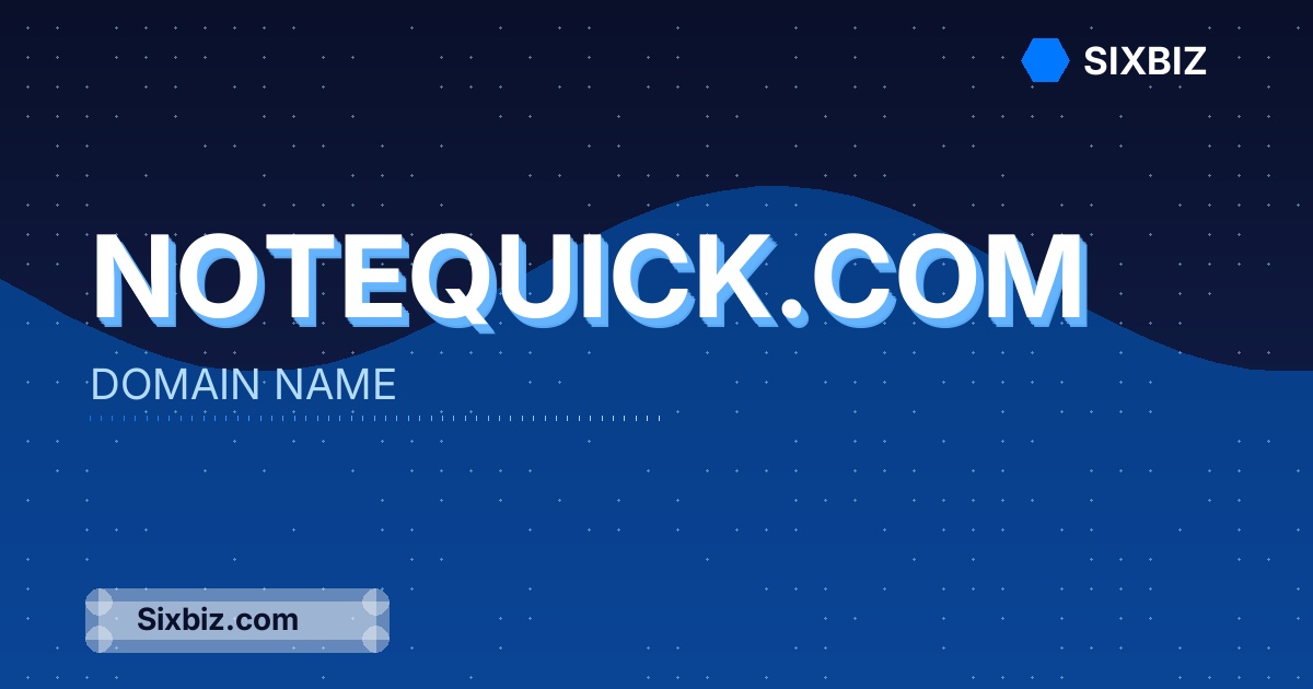 notequick.com - Premium Domain Name For Sale