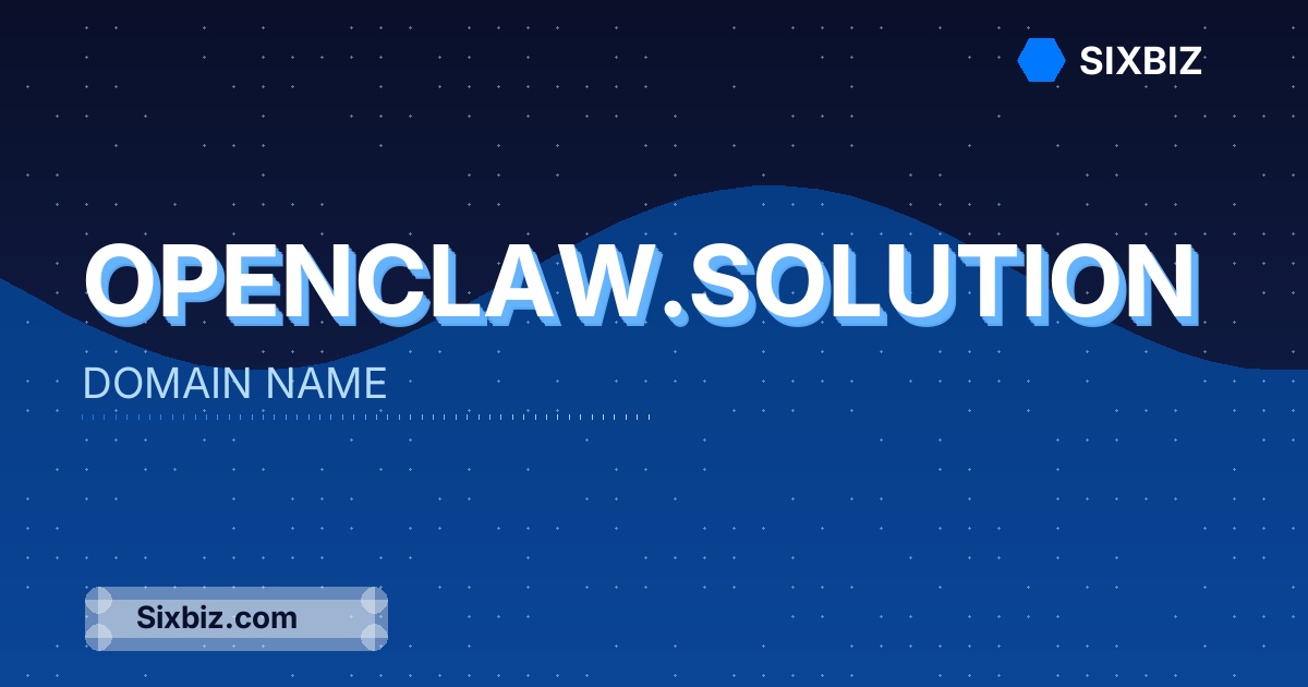 openclaw.solution - Premium Domain Name For Sale