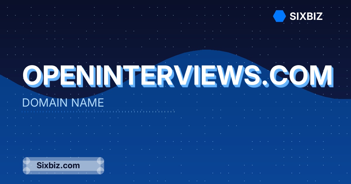 openinterviews.com - Premium Domain Name For Sale