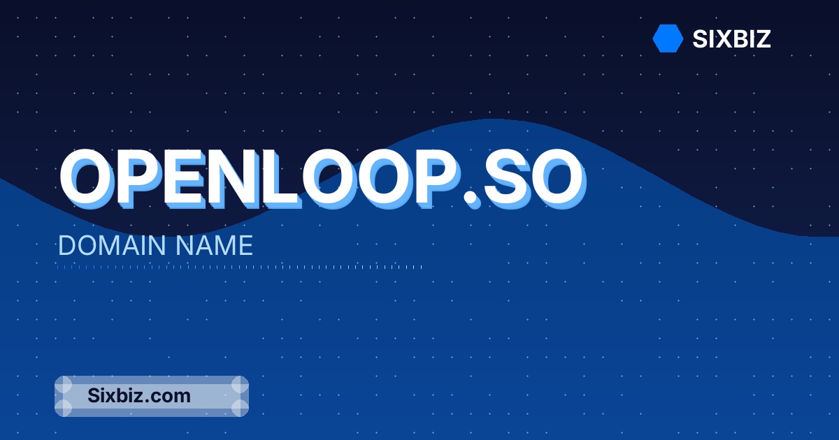 openloop.so - Premium Domain Name For Sale