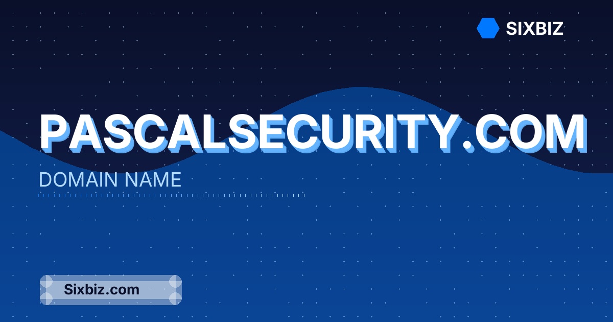 pascalsecurity.com - Premium Domain Name For Sale