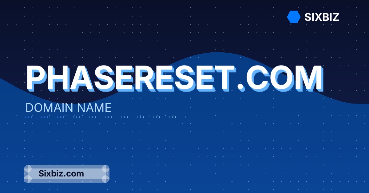 phasereset.com - Premium Domain Name For Sale