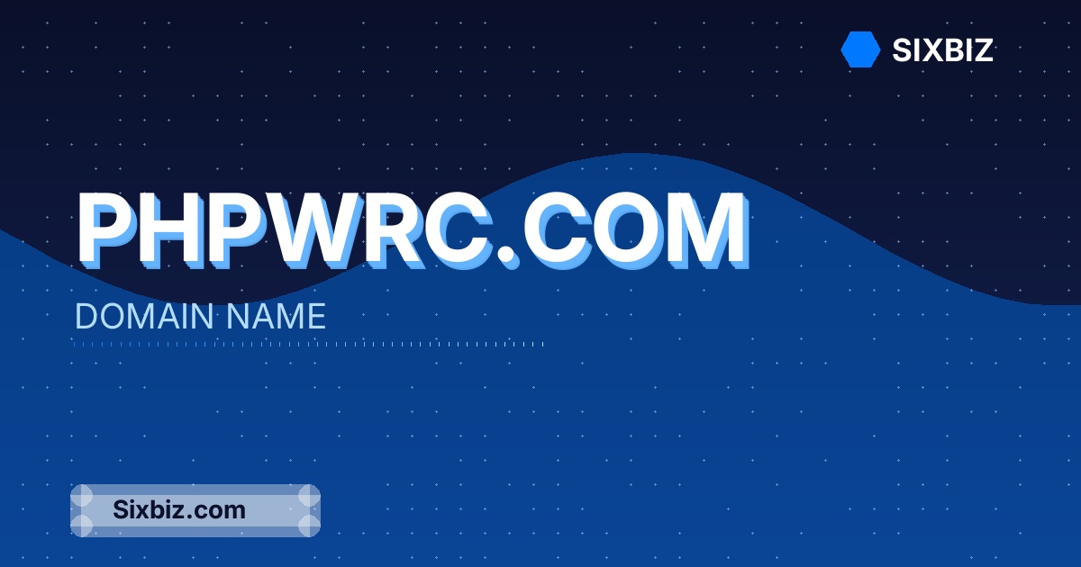 phpwrc.com - Premium Domain Name For Sale
