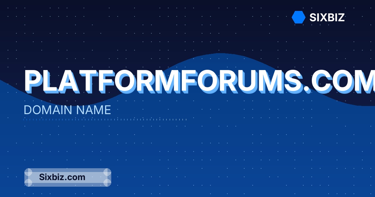 platformforums.com - Premium Domain Name For Sale