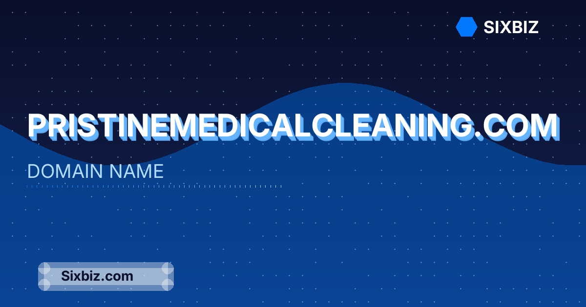 pristinemedicalcleaning.com - Premium Domain Name For Sale