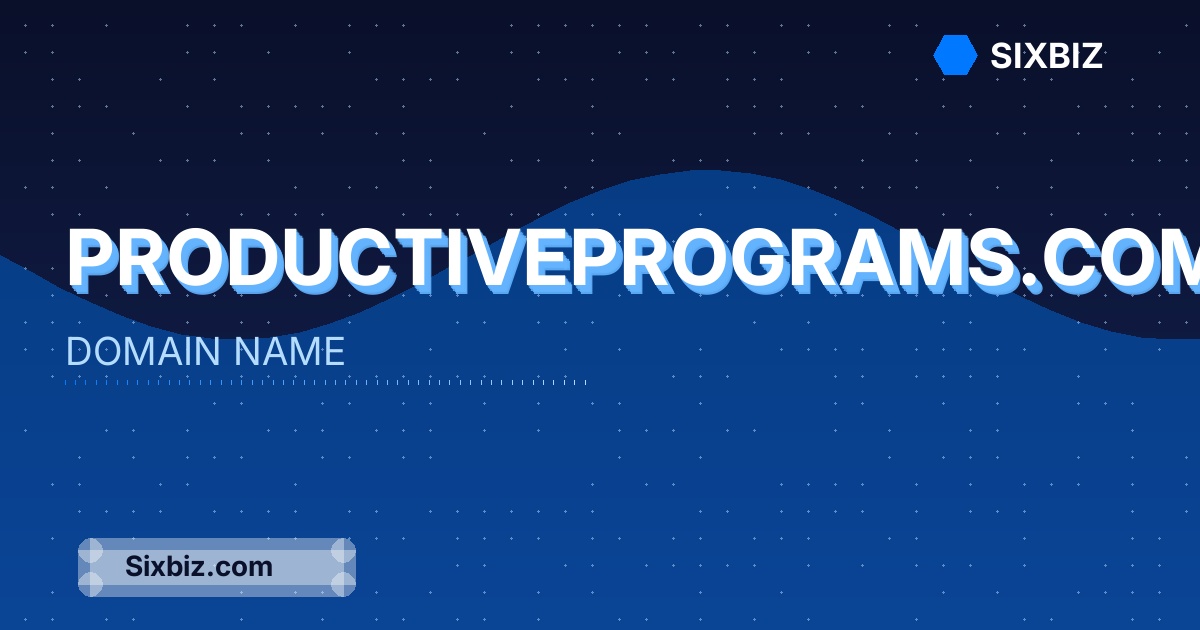 productiveprograms.com - Premium Domain Name For Sale