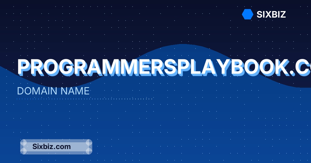 programmersplaybook.com - Premium Domain Name For Sale