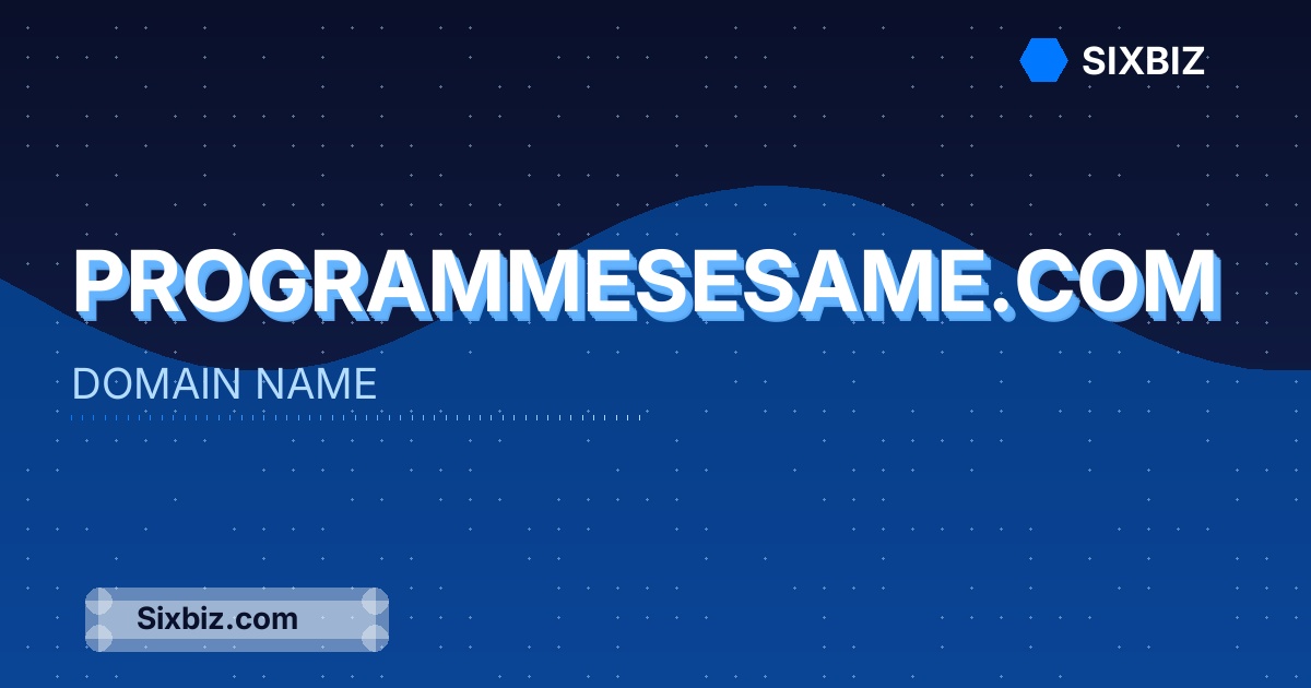 programmesesame.com - Premium Domain Name For Sale