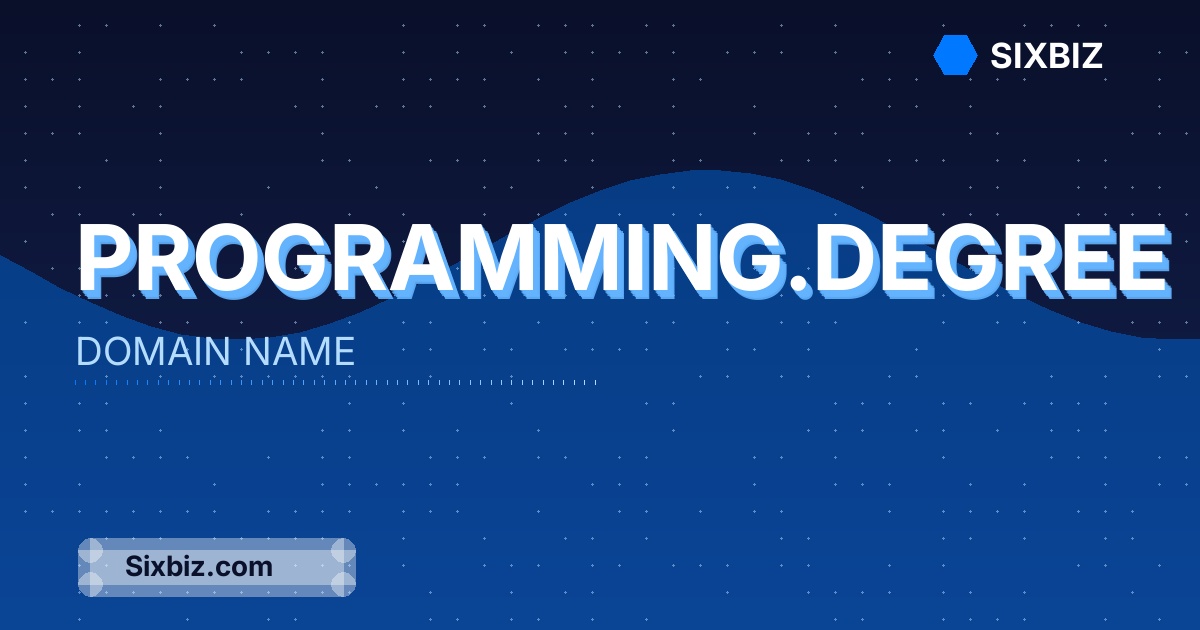 programming.degree - Premium Domain Name For Sale