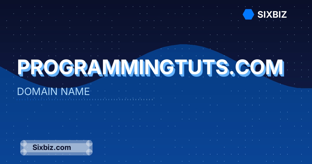 programmingtuts.com - Premium Domain Name For Sale