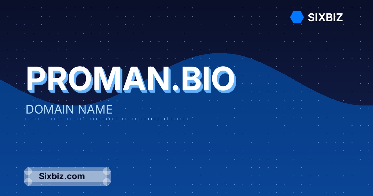proman.bio - Premium Domain Name For Sale