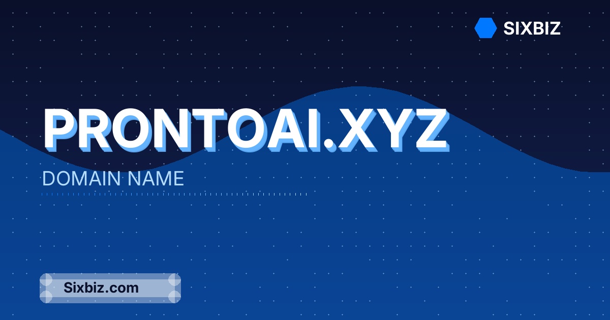 prontoai.xyz - Premium Domain Name For Sale