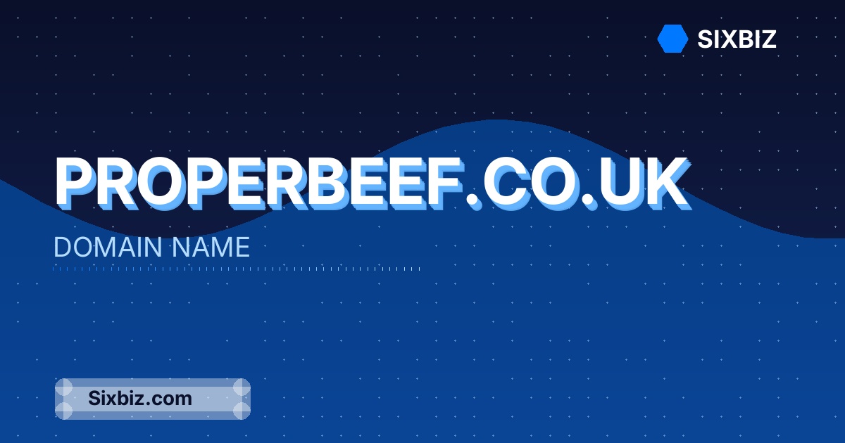 properbeef.co.uk - Premium Domain Name For Sale