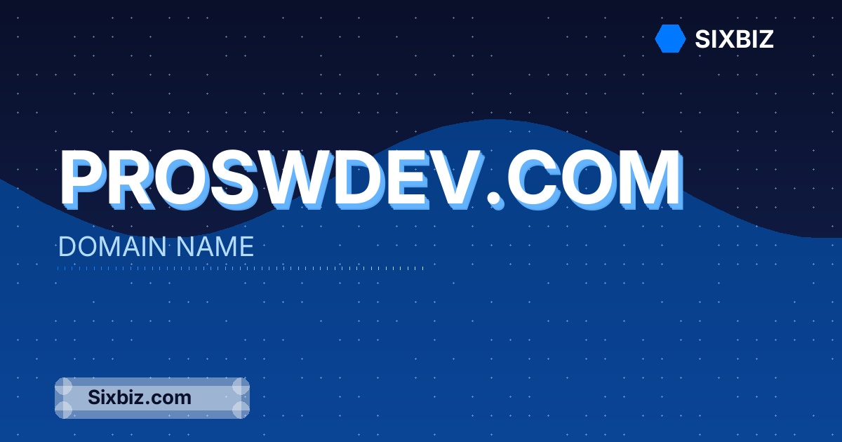 proswdev.com - Premium Domain Name For Sale