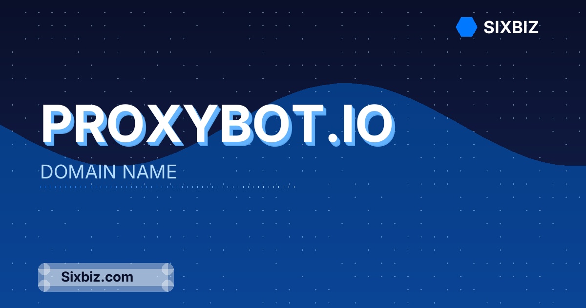 proxybot.io - Premium Domain Name For Sale