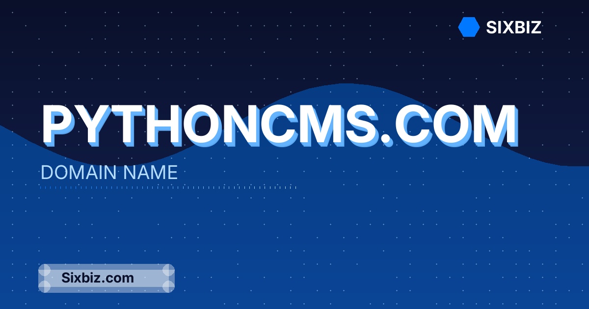 pythoncms.com - Premium Domain Name For Sale