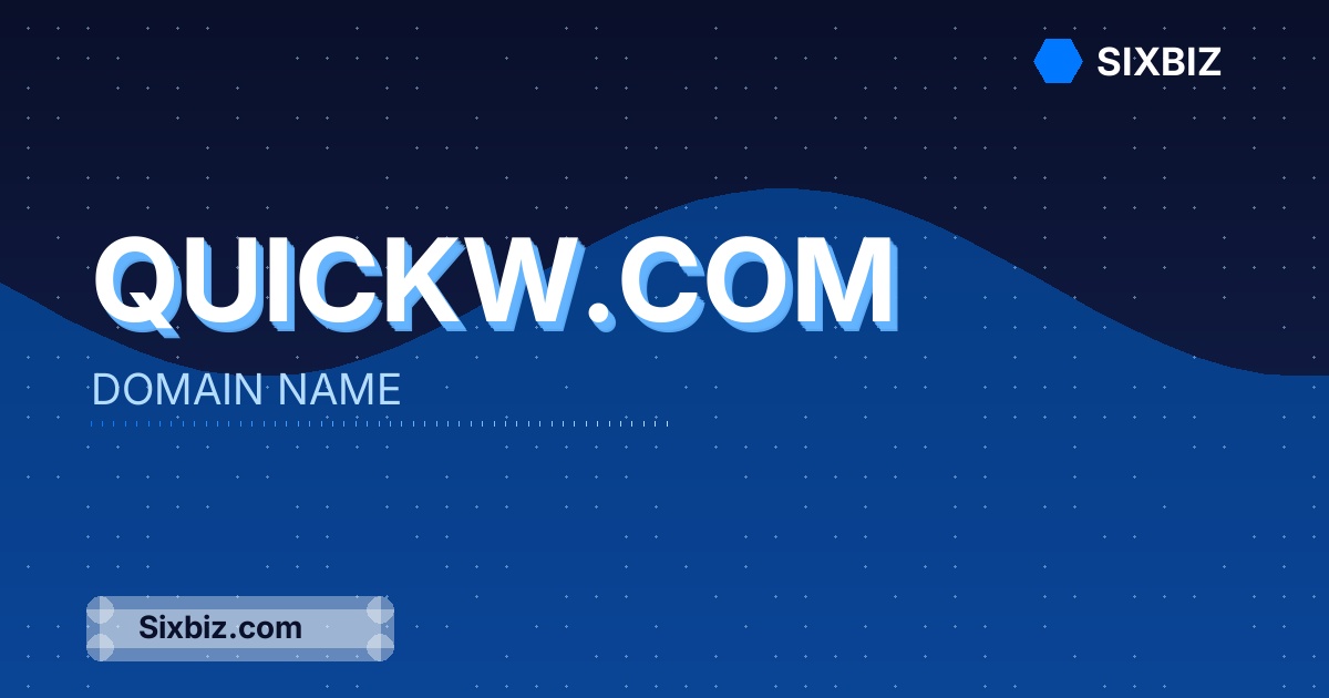 quickw.com - Premium Domain Name For Sale