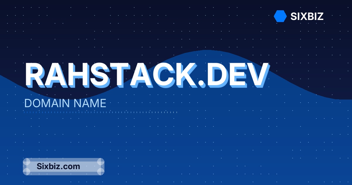rahstack.dev - Premium Domain Name For Sale