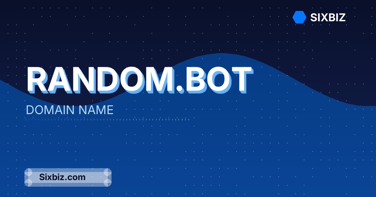 random.bot - Premium Domain Name For Sale