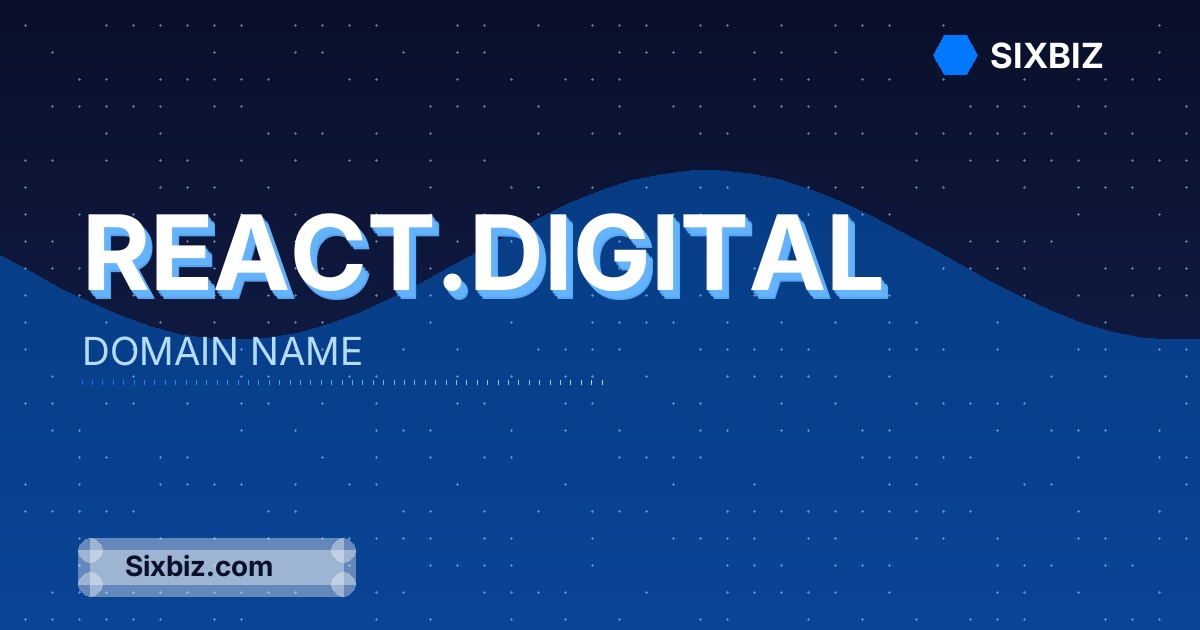 react.digital - Premium Domain Name For Sale