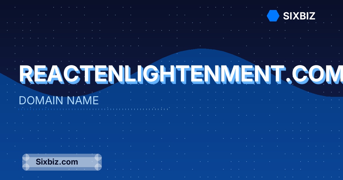reactenlightenment.com - Premium Domain Name For Sale