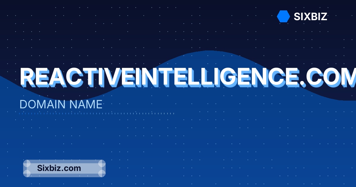 reactiveintelligence.com - Premium Domain Name For Sale