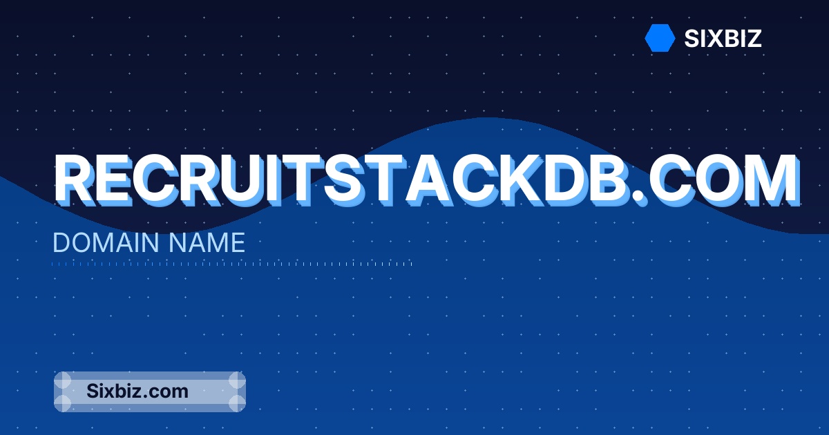 recruitstackdb.com - Premium Domain Name For Sale