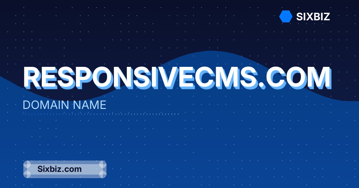 responsivecms.com - Premium Domain Name For Sale