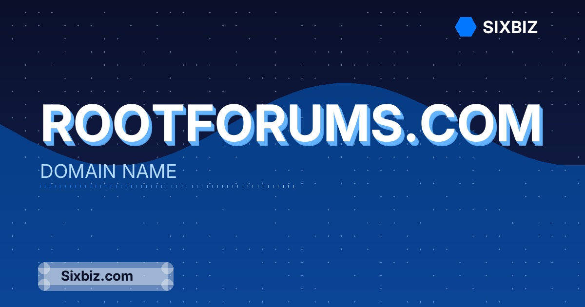 rootforums.com - Premium Domain Name For Sale