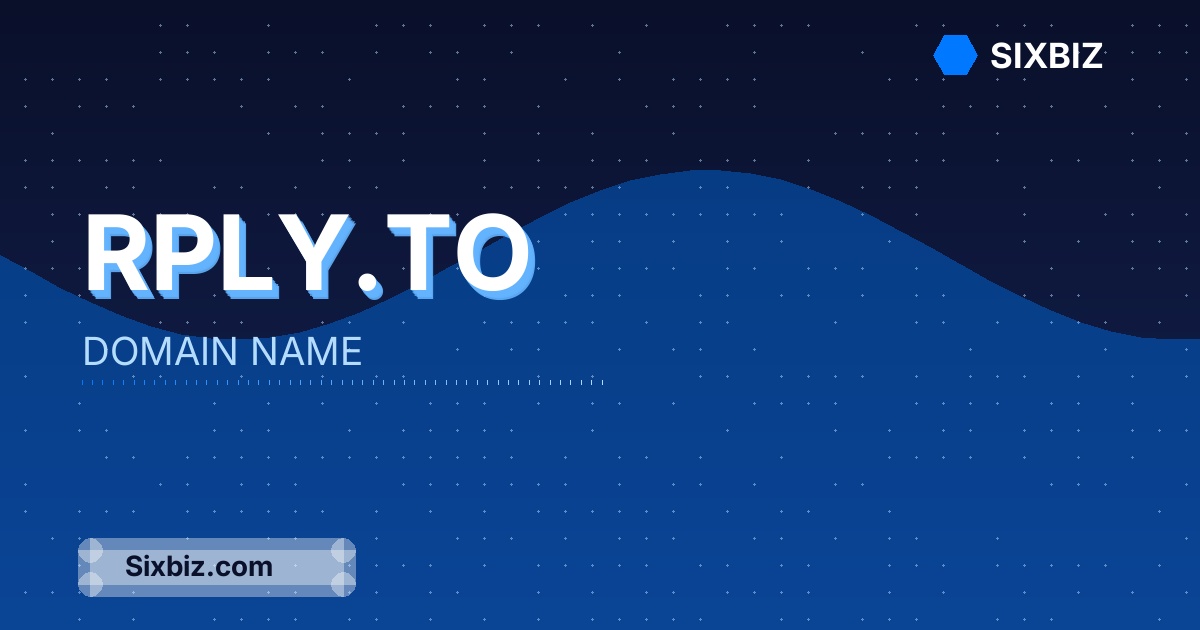rply.to - Premium Domain Name For Sale