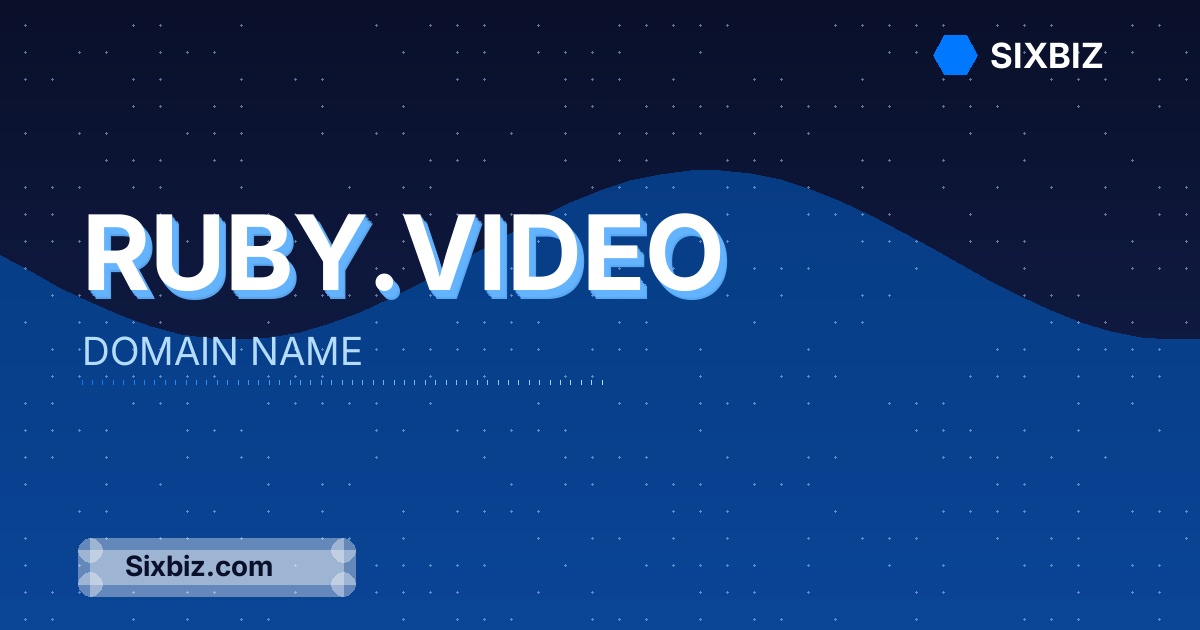 ruby.video - Premium Domain Name For Sale