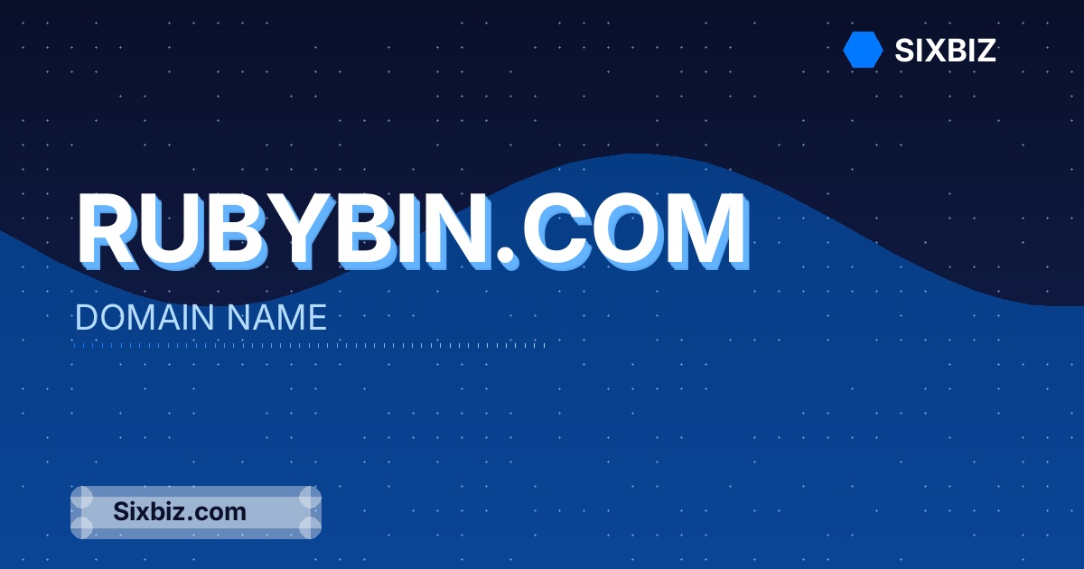 rubybin.com - Premium Domain Name For Sale