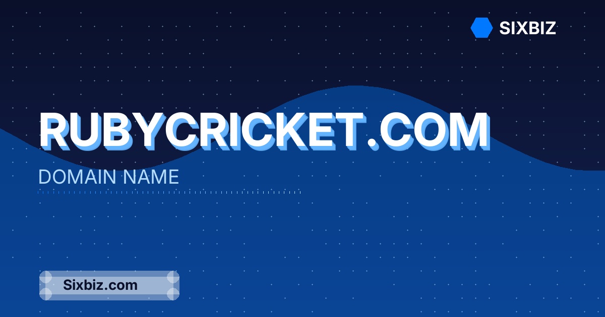 rubycricket.com - Premium Domain Name For Sale