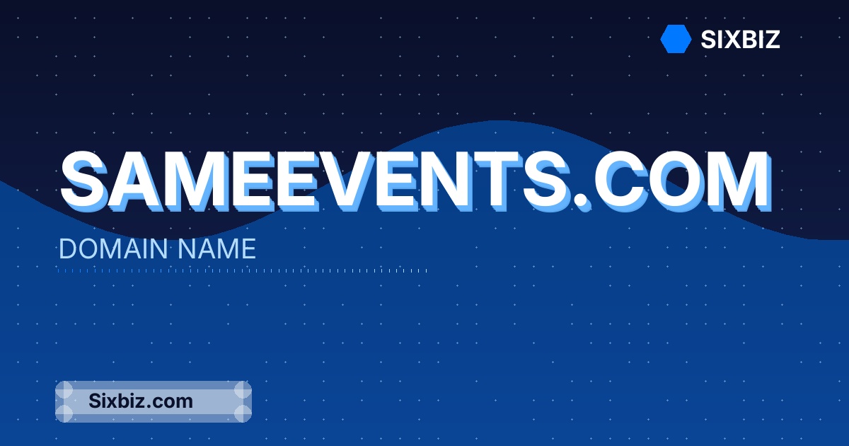 sameevents.com - Premium Domain Name For Sale