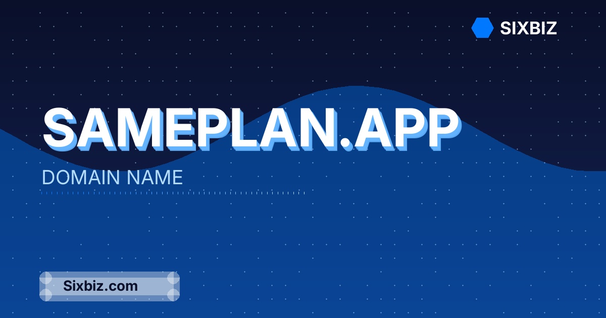 sameplan.app - Premium Domain Name For Sale