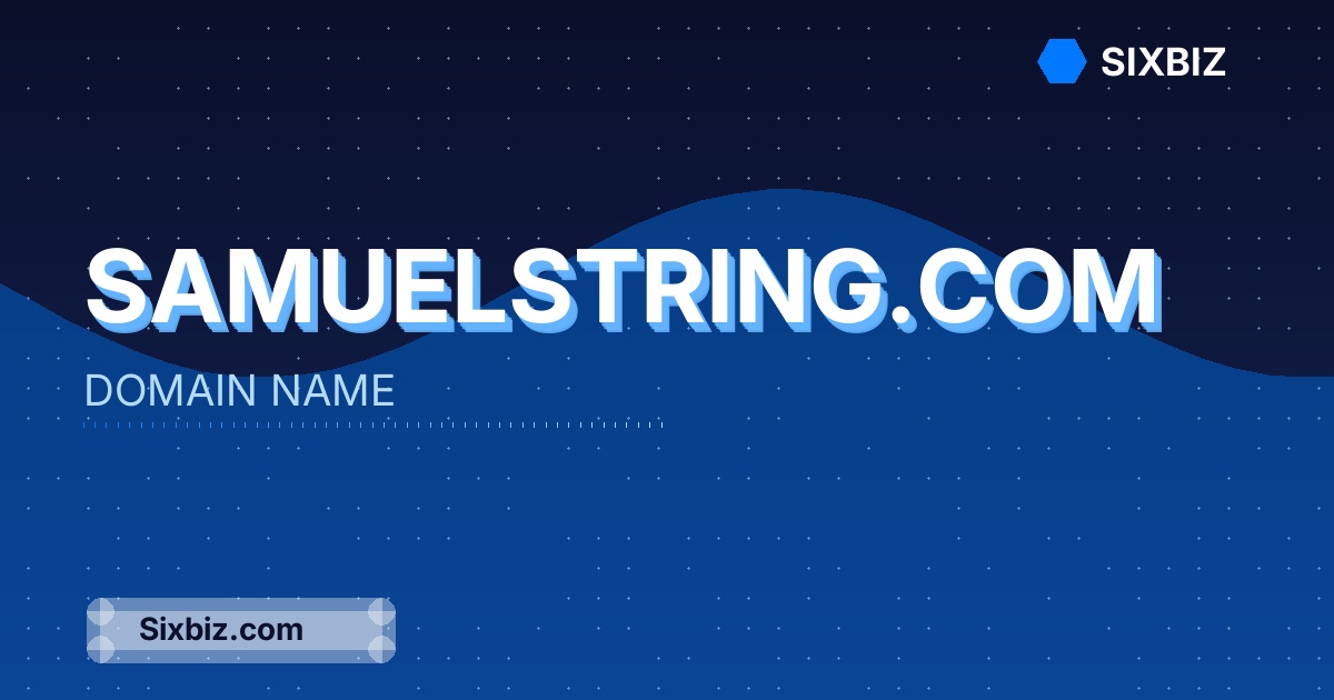 samuelstring.com - Premium Domain Name For Sale
