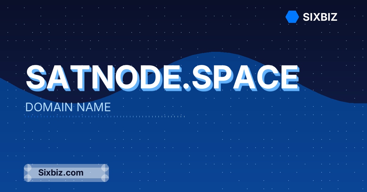 satnode.space - Premium Domain Name For Sale
