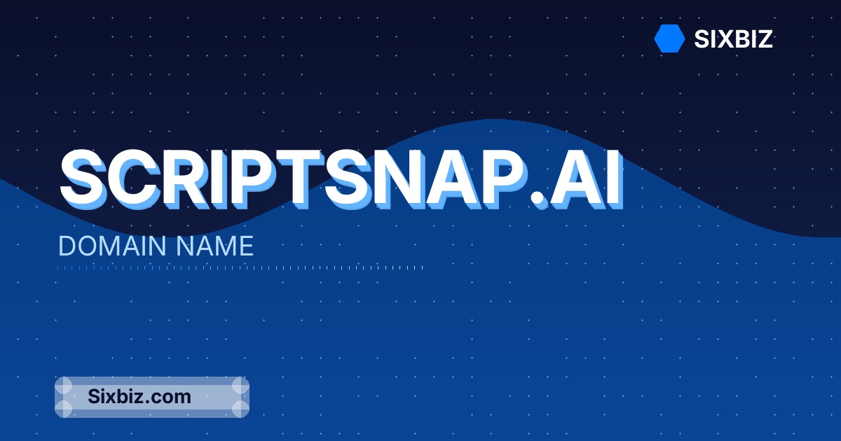 scriptsnap.ai - Premium Domain Name For Sale