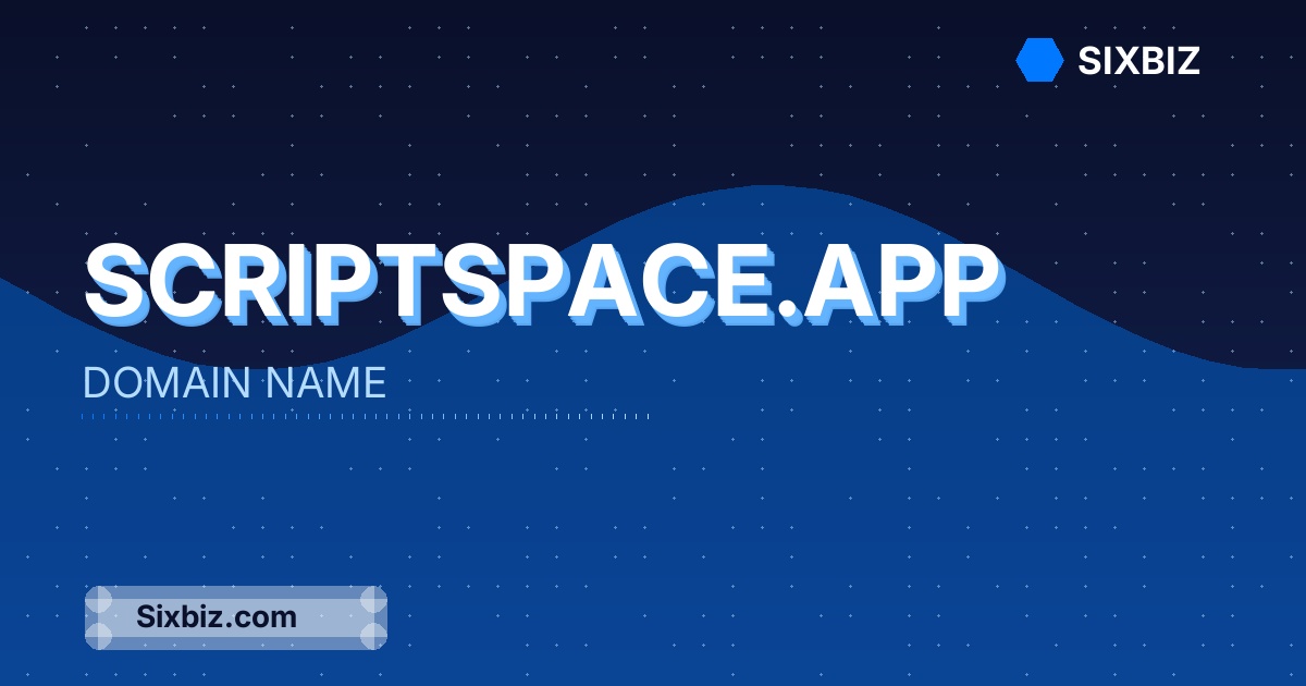 scriptspace.app - Premium Domain Name For Sale