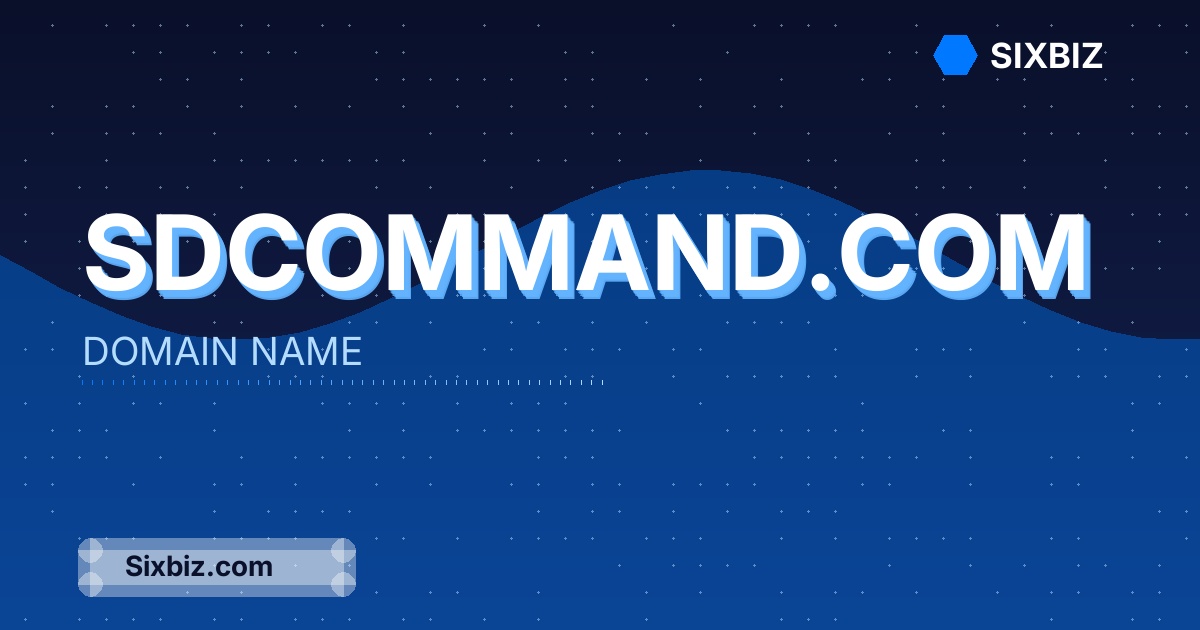 sdcommand.com - Premium Domain Name For Sale