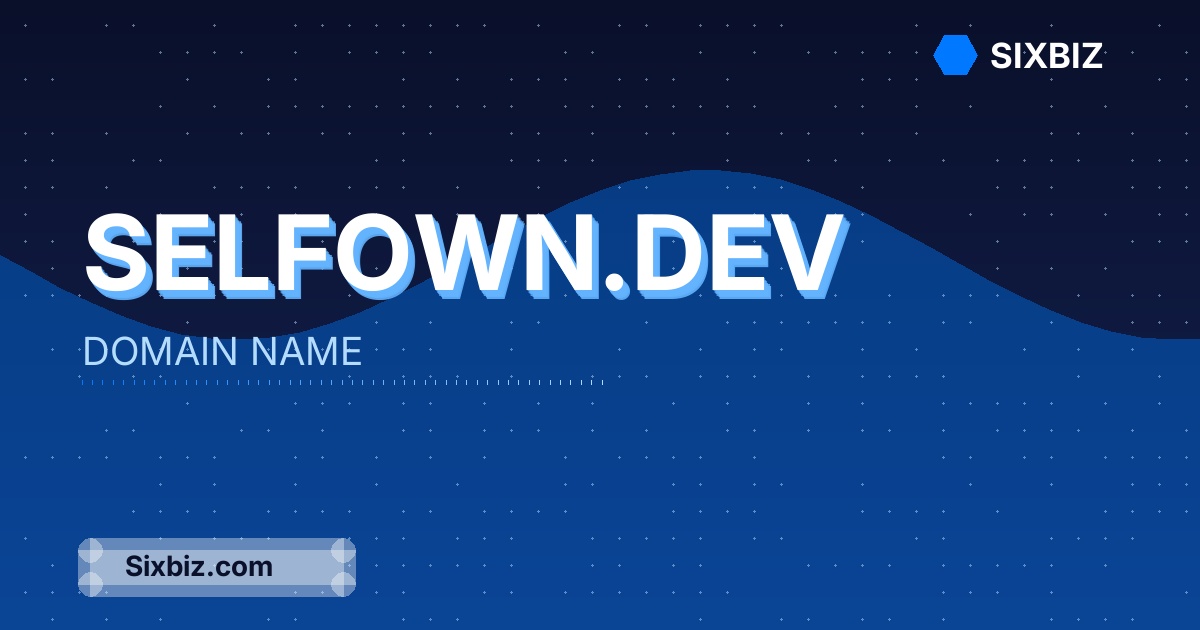 selfown.dev - Premium Domain Name For Sale